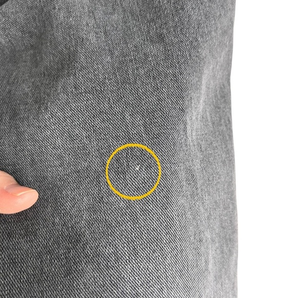 Current/Elliott Sample Gray Mid Rise Raw Step Hem Cropped Distressed Jeans - Picture 10 of 13